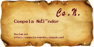Csepela Nándor névjegykártya